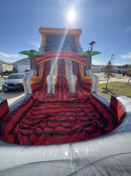 20ft - Double Lane Waterslide w/ Pool