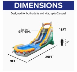 IMG 6711 1765326199 T-Rex 18' Water Slide with Detachable Pool