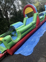 IMG 7416 1767576738 34 Ft Obstacle w/ Smaller Slide & Rockwall